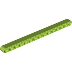 32278-34G Technic, Hefbalk 1x15 dik lime gebruikt *1D000