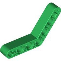 32348-6 Technic, Hefbalk 1x7 (4x4) gebogen dik groen NIEUW *1D000