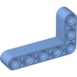 32526-42 Technic, Hefbalk 3x5 L-vorm dik blauw, midden NIEUW *1D000