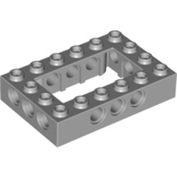 32531-86G Technic, steen 4x6 open midden grijs, licht (blauwachtig) gebruikt *