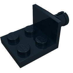 3481-11G Platte plaat 2x2 met opstaande rand en clip rotor zwart gebruikt *1L0000