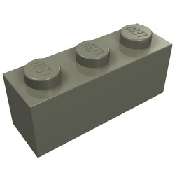 3622-10G Steen 1x3 donker, grijs (klassiek) gebruikt *1A014