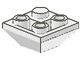 3676-1G Omgekeerde dakpan 45 graden 2x2 hoek wit gebruikt *1B404