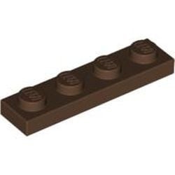 3710-8G Platte plaat 1x4 bruin (klassiek) gebruikt *1B370