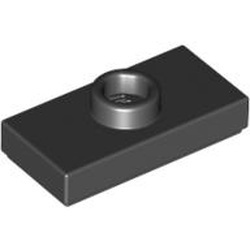 3794-11G Platte plaat 1x2 met 1 nop ZIE OOK 15573 zwart gebruikt *1B312