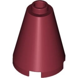 3942c-59 Kegel 2x2x2 volledig open nop rood, donker NIEUW *1B088