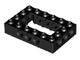 40344-11 Technic, steen 4x6 Open Center zwart NIEUW *5K100