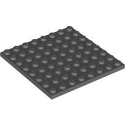 41539-85G Platte plaat 8x8 grijs, donker (blauwachtig) gebruikt *1A048