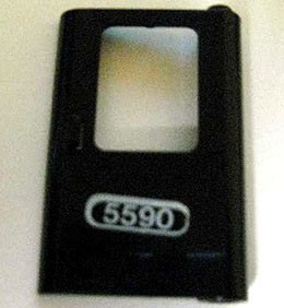 4182pb009-11G Trein, Deur 1x4x5 rechts met wit "5590" cijfer zwart gebruikt *1D0000