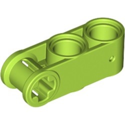 42003-34 Technic, As koppelaar lengte 3 met 2 gaten (2 rond, 1 as 90graden) lime gebruikt *0B012