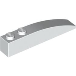 42022-1G Dakpan 6x1 gebogen met twee noppen wit gebruikt *1D037
