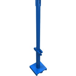 4318-7G Mast 2x2x9 2/3 - 2x2 voet en zijbeuk blauw gebruikt *