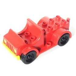 4575c01-5G DUPLO Auto met 4 wielen rood gebruikt *