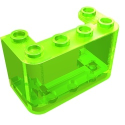 4594-108G Ruit 2x4x2 verticaal transparant heldergroen gebruikt *1C006