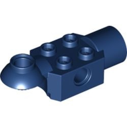 47452-63 Technic, steen 2x2 met gat en Rotation Joint Ball Half Horizontaal blauw, donker NIEUW *