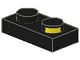 4755-11G Plaat 1x2 met electrische geleiding zwart gebruikt *1D000