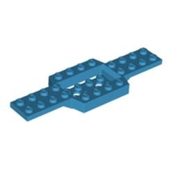 52036-153 Bodemplaat 12x4x 3/4 met 4x2 verhoogd midden blauw, donkerazuur NIEUW *
