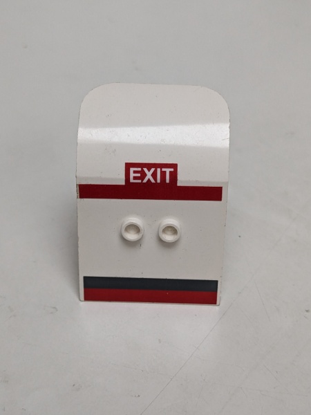 54097pb02-1G Deur 2x4x6 voor vliegtuig met EXIT op rode achtergrond (Stickers) wit gebruikt *5S036