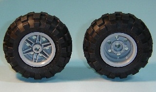 56145c02-86G Wiel 30,4x20mm met band 56x26 balloon grijs, licht (blauwachtig) gebruikt *5W000