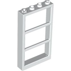 57894-1G Raam 1x4x6 Frame 3 vakken ZONDER ruit wit gebruikt *1C040