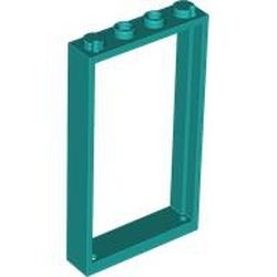 60596-39 Deurpost /raamframe 1x4x6 (2 gaatjes bovenin) turquoise, donker NIEUW *1L234
