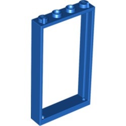 60596-7G Deurpost /raamframe 1x4x6 (2 gaatjes bovenin) blauw gebruikt *1C042