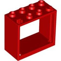 60598-5G Raam 2x4x3 Frame OPEN NOPPEN rood gebruikt *