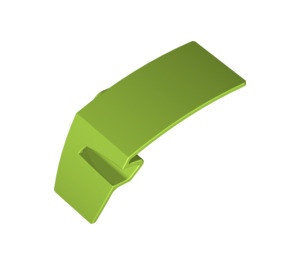 61071-34 Technic, Spatbord gebogen groot LINKS lime NIEUW *4T075