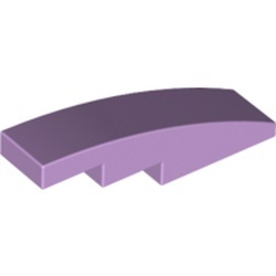 61678-154G Dakpan gebogen 1x4 lavender, licht gebruikt *1D037