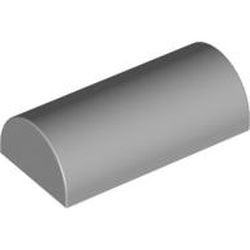 6192-86G Steen 2x4 geheel afgerond grijs, licht (blauwachtig) gebruikt *