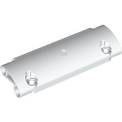 62531-1G Technic, paneel 11x3 gebogen met TWEE pingaten wit gebruikt *4T097