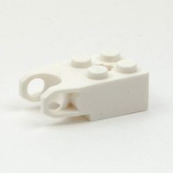 62712-1 Technic, steen 2x2 met asgat en vingers aan uiteinde wit NIEUW *