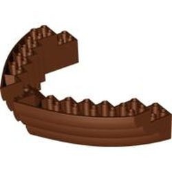 64645-88G Boegsteen 16x10x3 open bruin, roodachtig gebruikt *