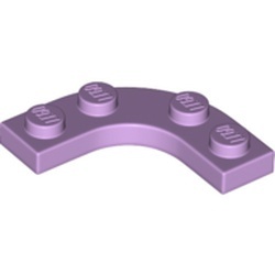 68568-154 Platte plaat 3x3 afgertond met uitsnede 2x2 afgerond lavender, licht NIEUW *5G0000