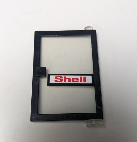 73435c01pb03-11G Deur 1x4x5 rechts SHELL (Sticker) zwart gebruikt *5S049