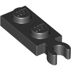 78256-11 Platte plaat 1x2 met clipVERTICALE GRIP korte einde (in verlengde) zwart NIEUW *1B292