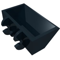 784-11G Graafschop klein glad 2x4x1 (zie arm 3314 en steen 3317) zwart gebruikt *1R0000