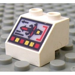 905c01-1G Electrisch, licht Dakpan 2x2 met Computer Console patroon zwart gebruikt *5S004