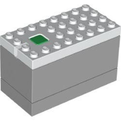 bb0892c01-1 Batterijbox 9 volt Powered Up BLUETOOTH hub lichtgrijze bodem VIERKANT (trein) grijs, donker (blauwachtig) NIEUW *