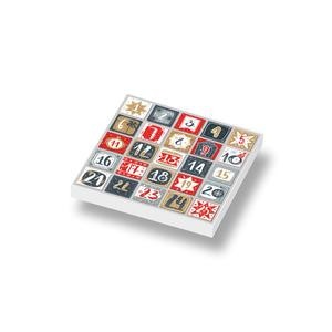 CUS1111 Tegel 2x2 Kerst Adventkalender wit NIEUW *0A005