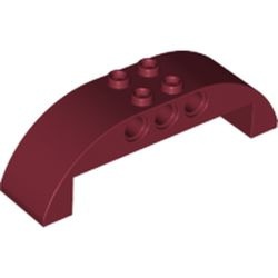 11290-59 Dakpan gebogen 2x8x2 (oa vliegtuig cabine) rood, donker NIEUW *1L000