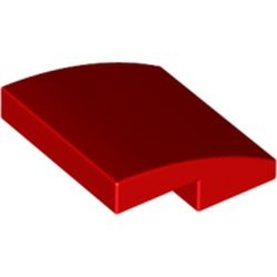15068-5G Dakpan rond 2x2x2/3 geen noppen afgerond rood gebruikt *1D037