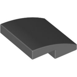 15068-85 Dakpan rond 2x2x2/3 geen noppen afgerond grijs, donker (blauwachtig) NIEUW *1B103