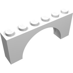 15254-1 Steen, boog 1x6x2 hoog middendikke top geen versterking wit NIEUW *1B390