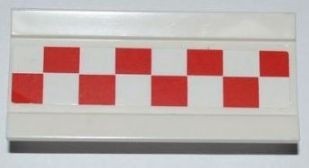2440pb015-1G Spoiler 6x3 rood/witte blokkem wit gebruikt *1K0000