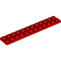 2445-5G Platte plaat 2x12 rood gebruikt *1A036
