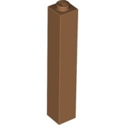2453b-150G Steen 1x1x5 DICHTE nop caramel, midden gebruikt *1D004