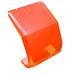 2483-18G Ruit 4x4x4 1/3 Helicoper 4x gebogen transparant neonoranje gebruikt *1C005