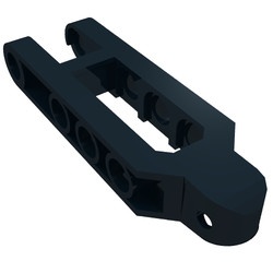 2738-11G Technic, Besturing Arm 6.5x2 met vierkante trekhaakhouder zwart gebruikt *0L0000