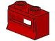 27c01-5G Raam 1x2 breed x1- KLASSIEK met glas rood gebruikt *1C033
